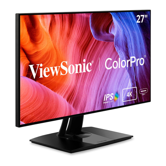 ViewSonic ColorPro VP2768a-4K Manuel Utilisateur