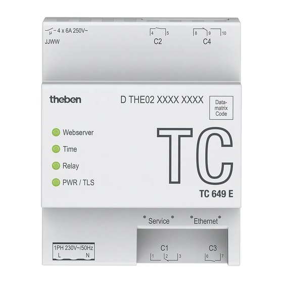 Theben TC 649 E Instructions De Montage Et D'utilisation