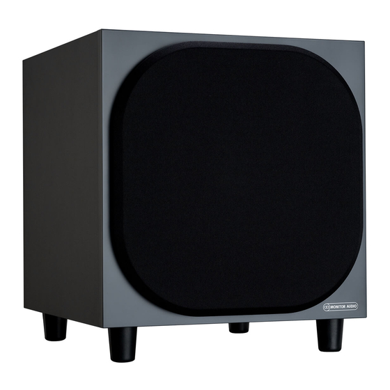 Monitor Audio BRONZE W10 Manuel