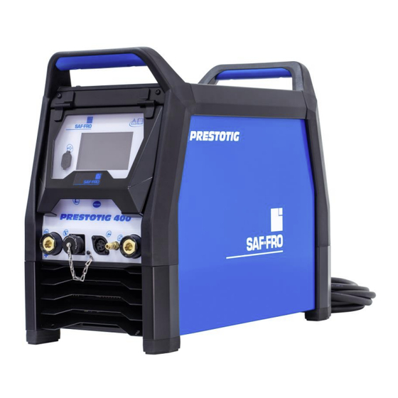 Lincoln Electric SAF-FRO PRESTOTIG 400 Manuel D'utilisation