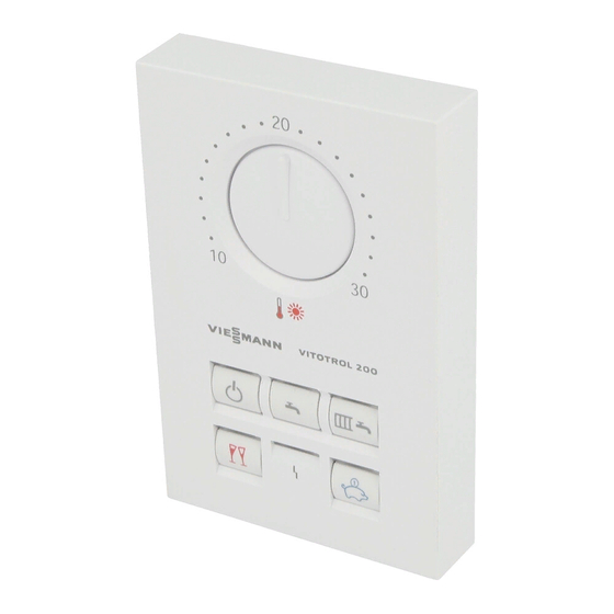 Viessmann VITOTROL 200 Notice D'utilisation