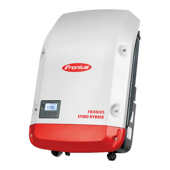 Fronius Symo Hybrid Instructions D'installation