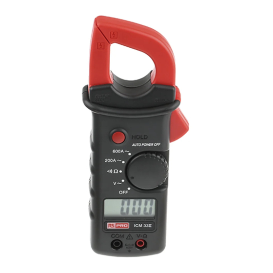 RS Pro ICM 33II Mode D'emploi
