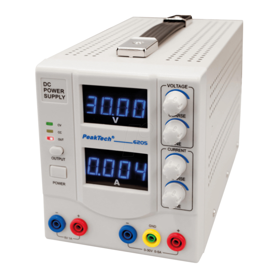 PeakTech 6205 Mode D'emploi
