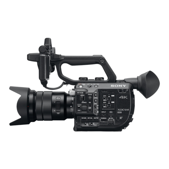 Sony PXW-FS5 Mode D'emploi