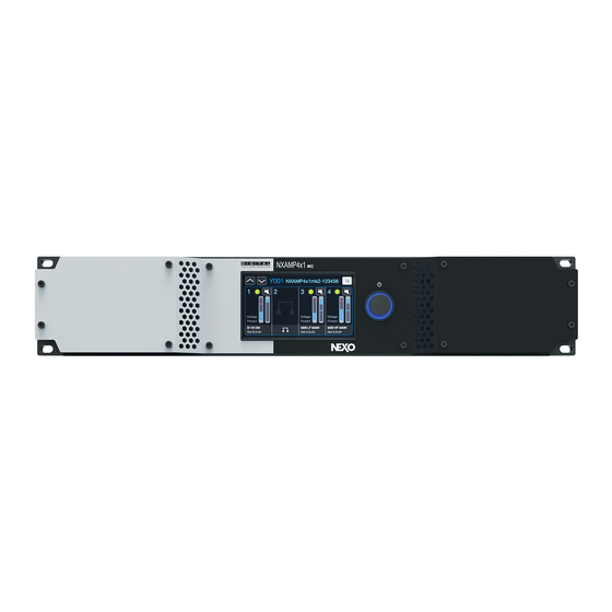 Nexo NXAMP4x1MK2 Manuel Utilisateur