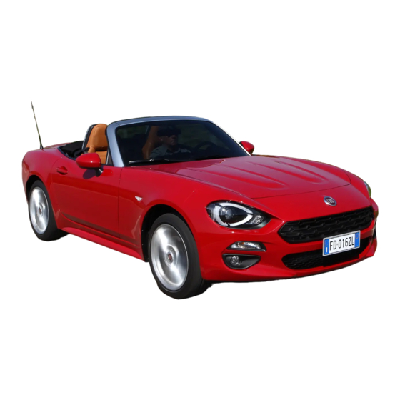 Fiat 124 SPIDER 2018 Manuel Du Propriétaire