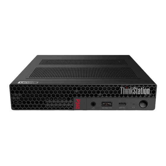 Lenovo ThinkStation P340 Tiny Guide De Configuration