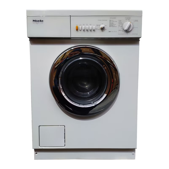 Miele NOVOTRONIC W 807 Mode D'emploi