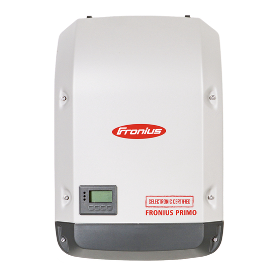 Fronius Symo 3 - 8,2 kW Instructions D'installation