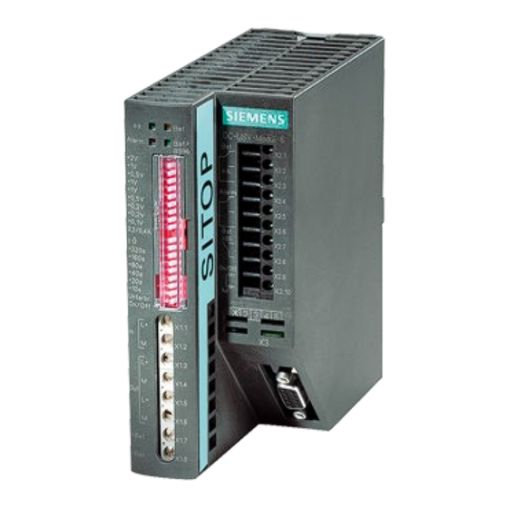 Siemens SITOP Module DC UPS 6 Manuel D'utilisation