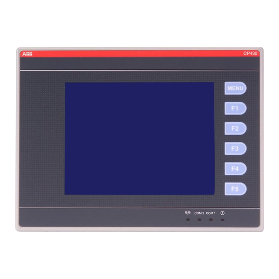 ABB CP430 Manuel D'installation Et D'utilisation