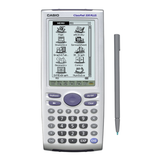 Casio ClassPad 330 PLUS Mode D'emploi