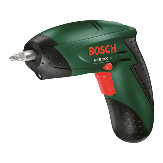 Bosch PSR 200 LI Instructions D'emploi