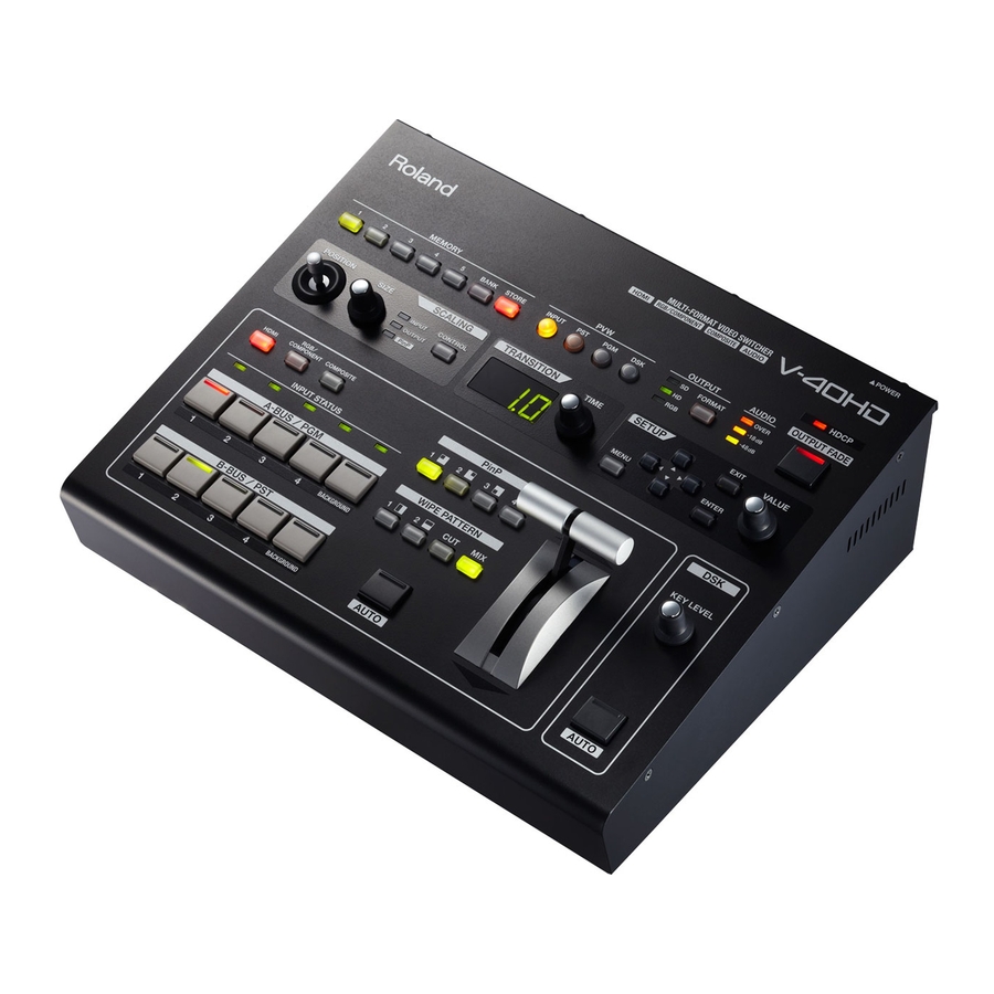 Roland V-40HD Mode D'emploi