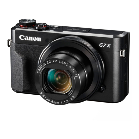 Canon PowerShot G7 X Mark II Guide D'utilisation