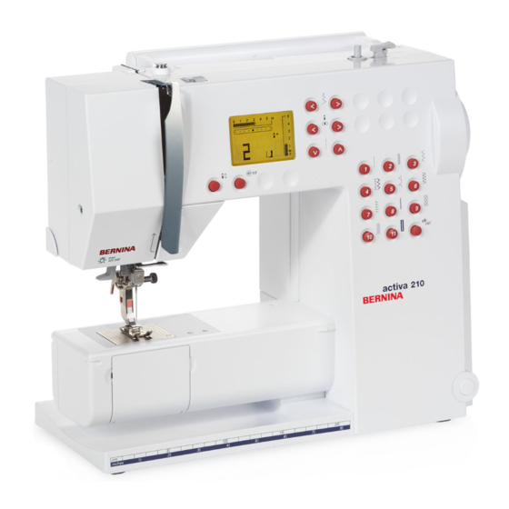 Bernina activa 210 Mode D'emploi