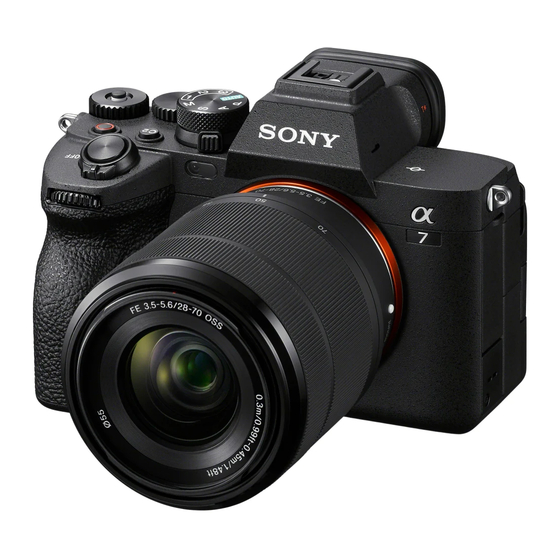 Sony Alpha 7 IV Guide D'aide