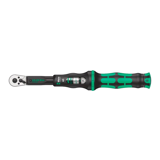 Wera Click-Torque A 5 Mode D'emploi