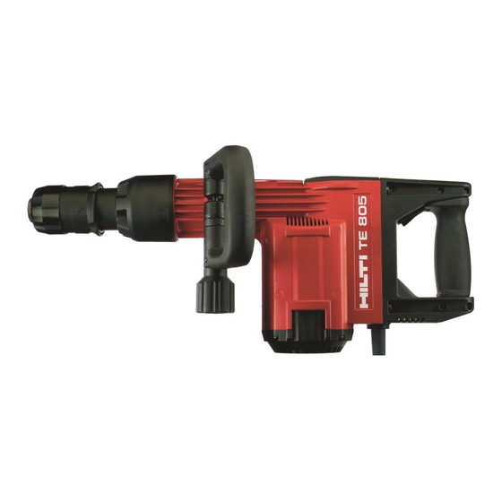 Hilti TE 805 Mode D'emploi