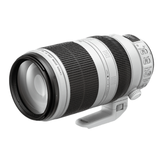 Canon EF100-400mm f/4.5-5.6L IS II USM Mode D'emploi