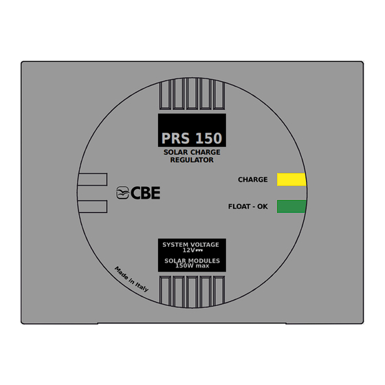 CBE PRS150 Instructions D'emploi