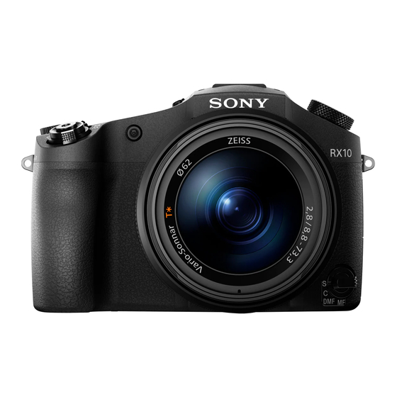 Sony Cyber-shot DSC-RX10 Manuel D'aide