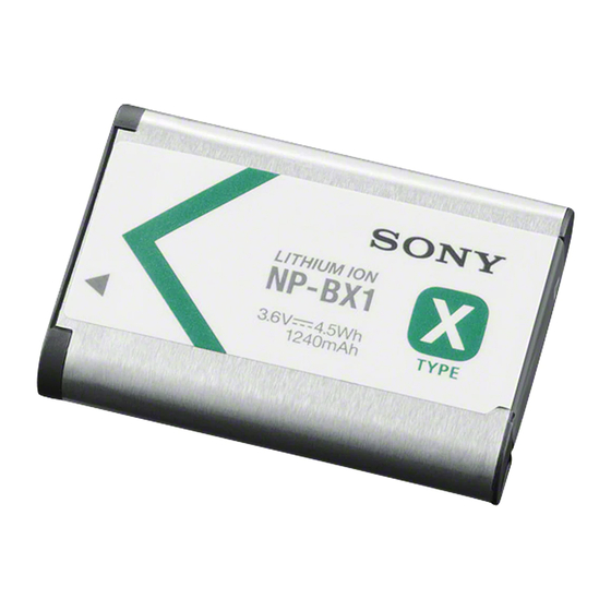 Sony NP-BX1 Mode D'emploi