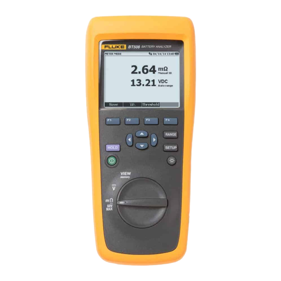 Fluke BT508 Mode D'emploi
