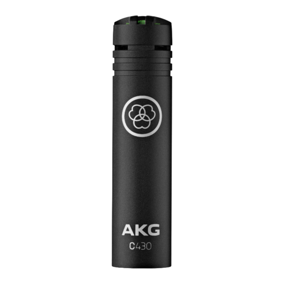 Harman AKG MICROMIC C 430 Mode D'emploi