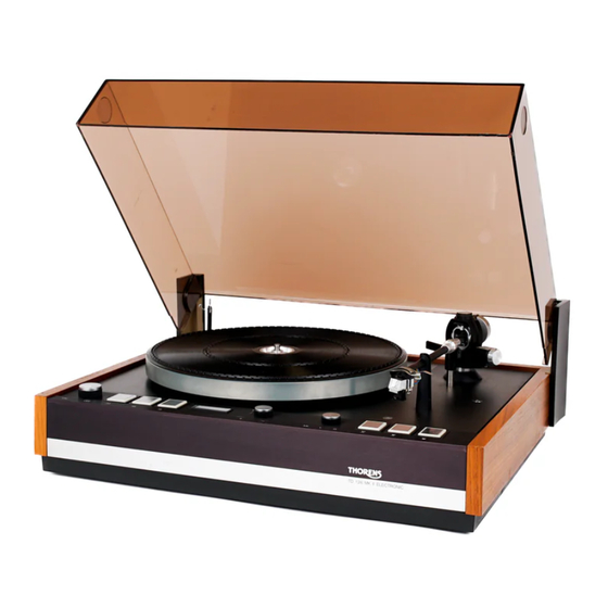 THORENS TD126MKII Instructions De Service