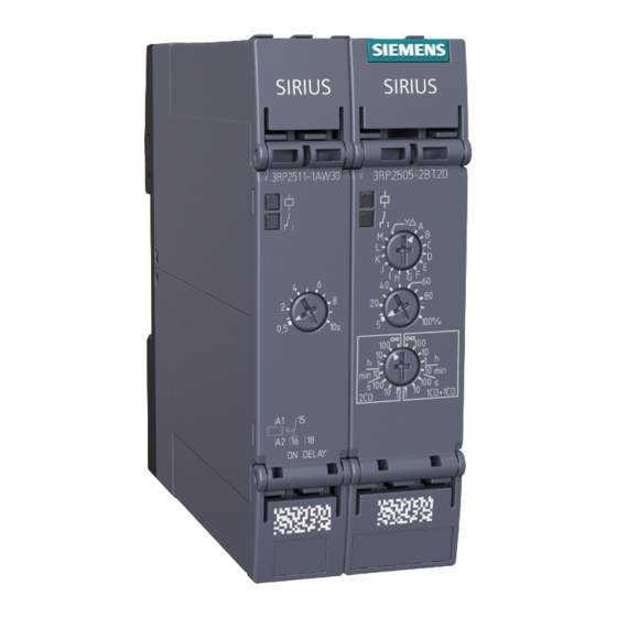 Siemens SIRIUS 3RP25 Manuel