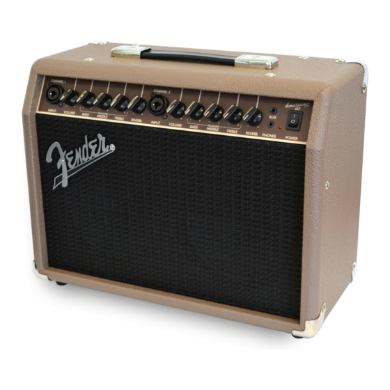 Fender Acoustasonic 40 Mode D'emploi