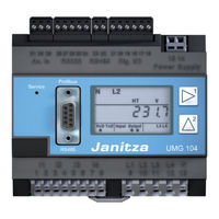 janitza UMG 104 Instructions D'utilisation