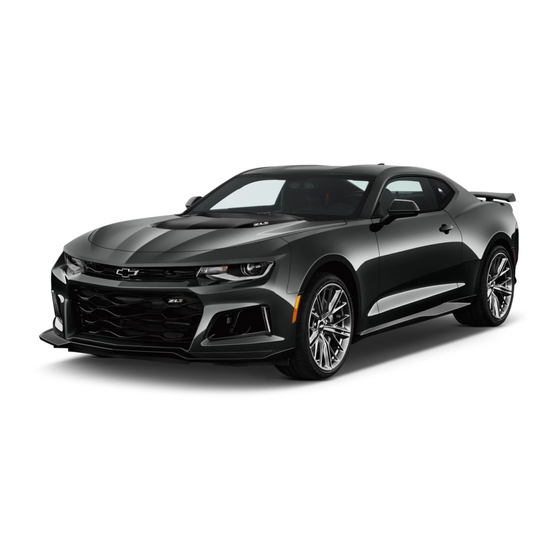 Chevrolet Camaro 2017 Manuel D'utilisation