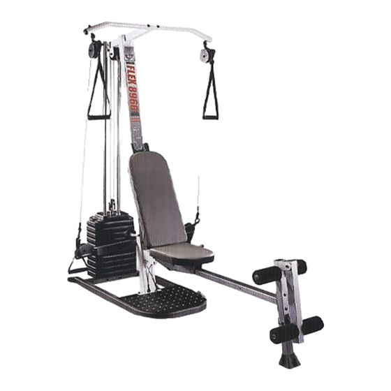 Weider FLEX 8960 WEEVSY09230 Manuel De L'utilisateur