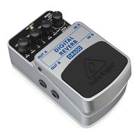 Behringer DIGITAL REVERB DR600 Guide Rapide