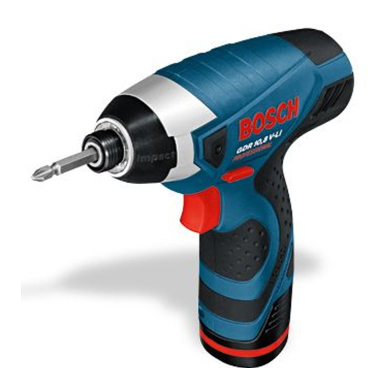 Bosch GDR 10,8 V-LI Professional Notice Originale