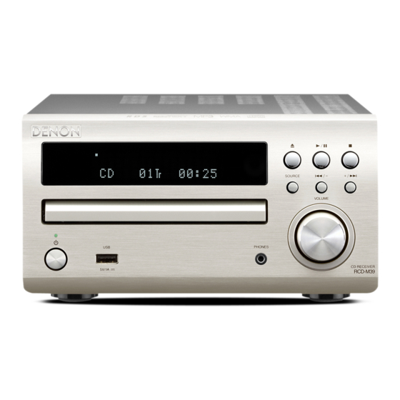 Denon RCD-M39 Manuel De L'utilisateur