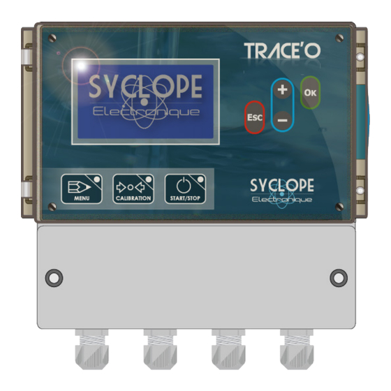 SYCLOPE electronic TRACE'O CTR 0001 Notice De Programmation