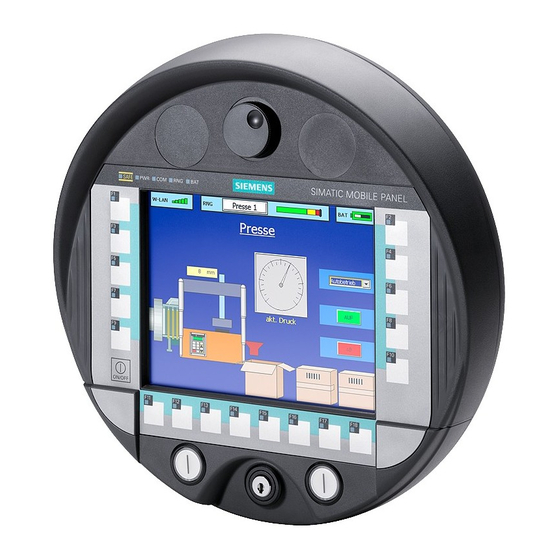 Siemens SIMATIC HMI Mobile Panel 277 IWLAN Instructions De Service