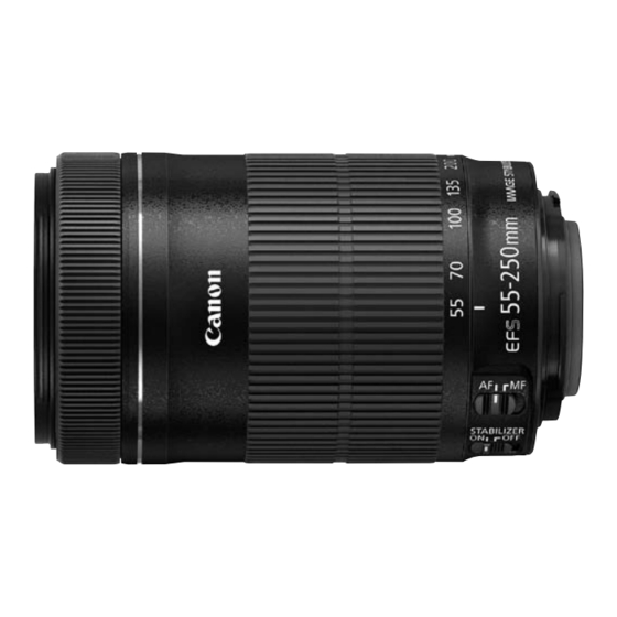 Canon EF-S55-250mm f/4-5.6 IS STM Mode D'emploi