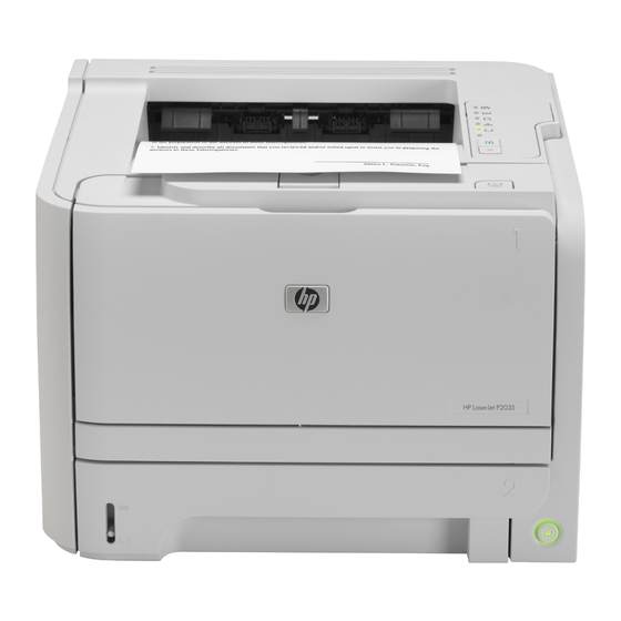 HP LaserJet P2030 Serie Guide Rapide