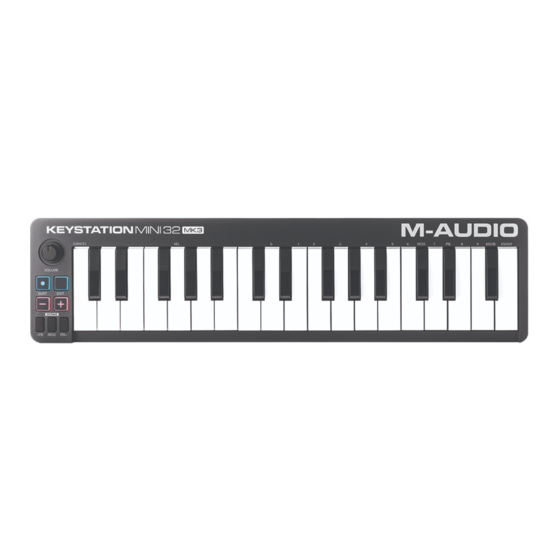 M-Audio Keystation Mini 32 MK3 Guide D'utilisation