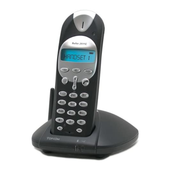 Topcom BUTLER 2511 DELUXE Mode D'emploi
