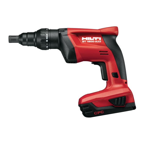 Hilti ST 1800-A22 Mode D'emploi Original