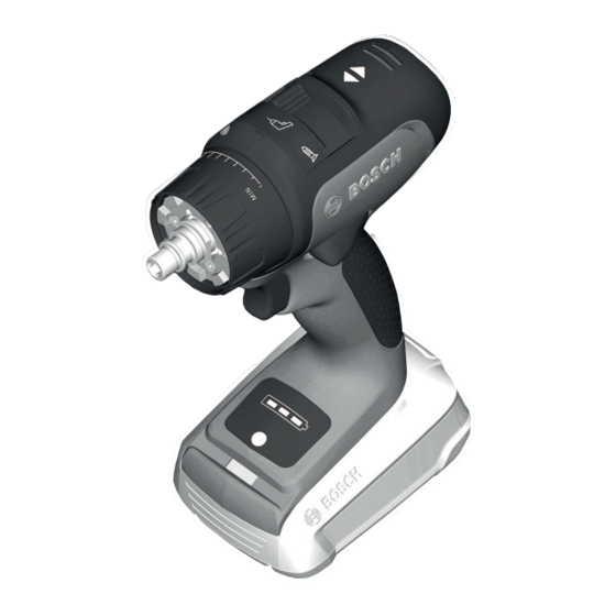 Bosch AdvancedDrill 18 Notice Originale