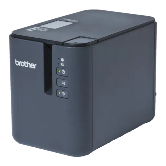 Brother P-Touch P900W Guide D'installation Rapide