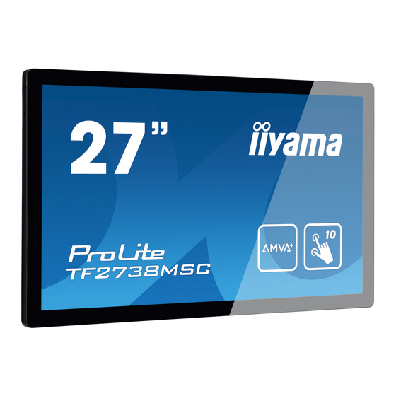 Iiyama ProLite TF2738MSC Mode D'emploi