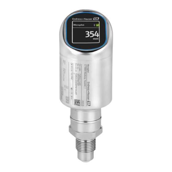 Endress+Hauser Micropilot FMR43 HART Manuel De Mise En Service